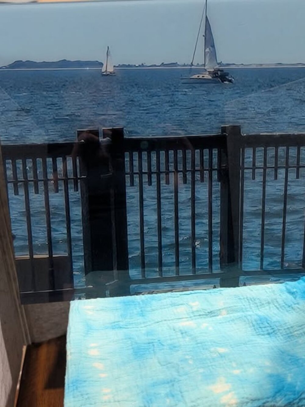 Fracture Glass Print – Sailboats on Pensacola Bay (Original Photo)